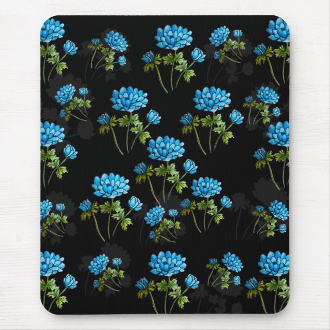 Mousepad Almofada de buquês de flor aquática pequena c (Frente)
