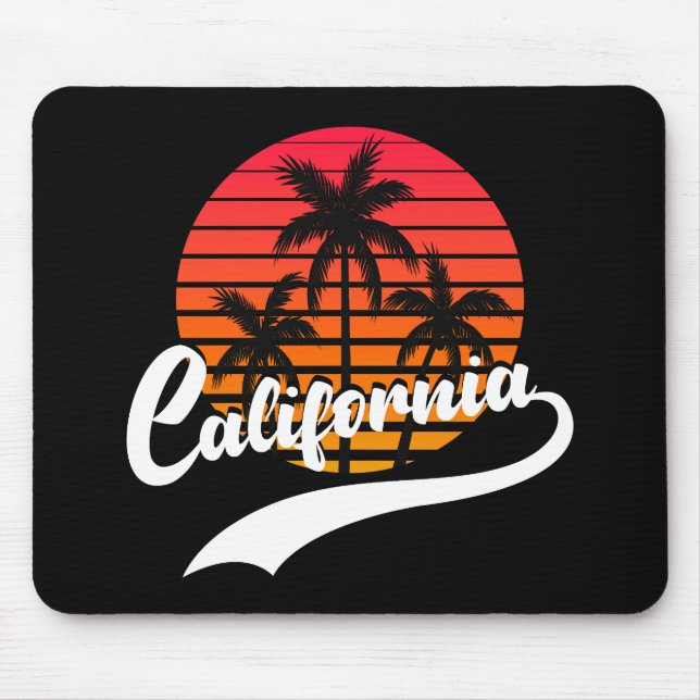 Mousepad Almofada de Mouse California Retro Sunset (Frente)