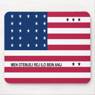 Mousepad Almofada de Mouse da Bandeira do Atol Bikini Patri