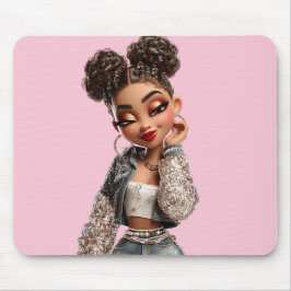 Mousepad Almofada de Mouse Glow Getter | Brilho Denim Glam