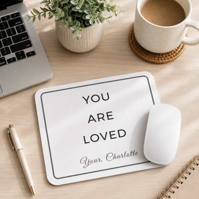 Mousepad Almofada de Mouse Minimalista Você É Amado (Criador carregado)