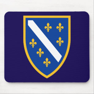 Mousepad Almofada de Rato Brasão de Armas da Bósnia e Herze