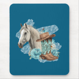 Mousepad Almofada de Rato Cavalo Western - Azul Marinho