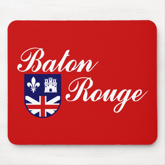 Mousepad Almofada de rato da bandeira de Baton Rouge, Louis (Frente)