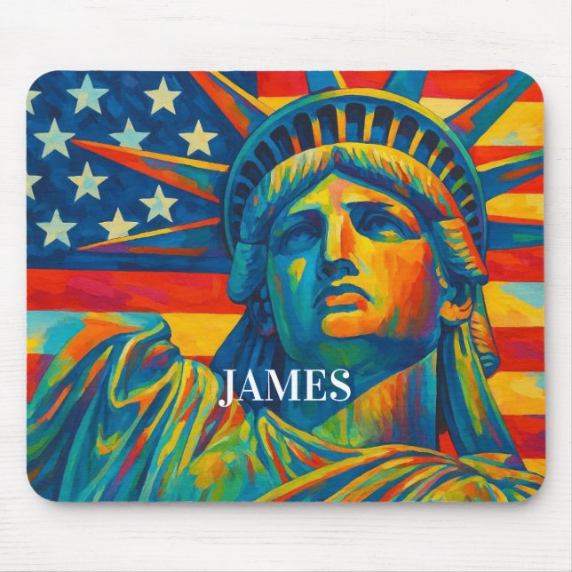 Mousepad Almofada de rato da Estátua da Liberdade (Frente)