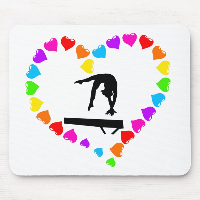 Mousepad Almofada de Rato de Ginástica do Amor para Computa (Frente)