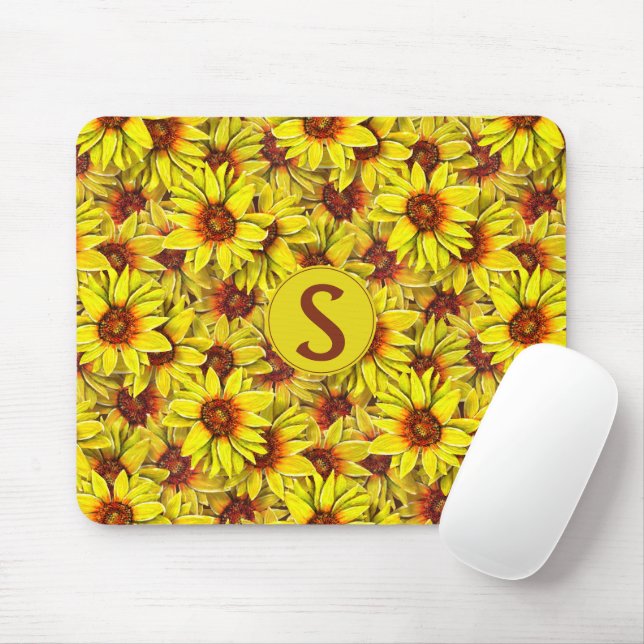 Mousepad Almofada de Rato de Girassol (Com mouse)