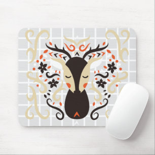 Mousepad Almofada de Rato de Grade de Veado Majestoso Arte