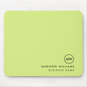 Mousepad Almofada de Rato de Monograma Mínimo Personalizado