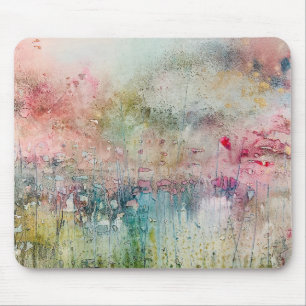 Mousepad Almofada de Rato de Paisagem Abstrata com Tinta Al
