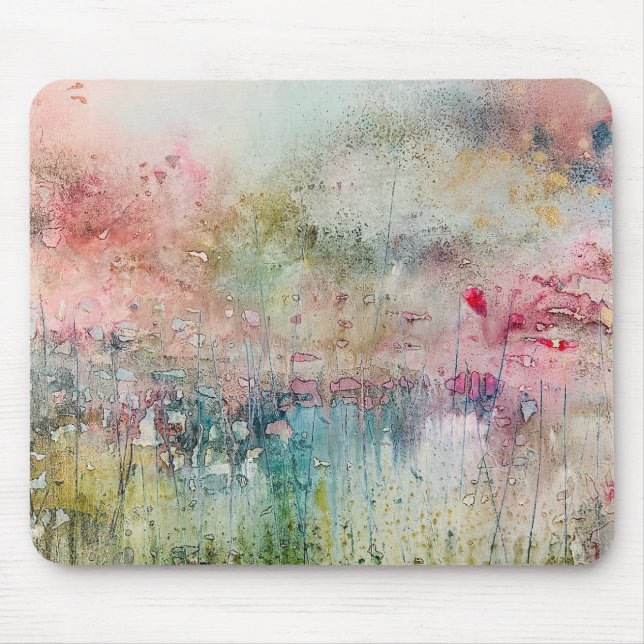 Mousepad Almofada de Rato de Paisagem Abstrata com Tinta Al (Frente)