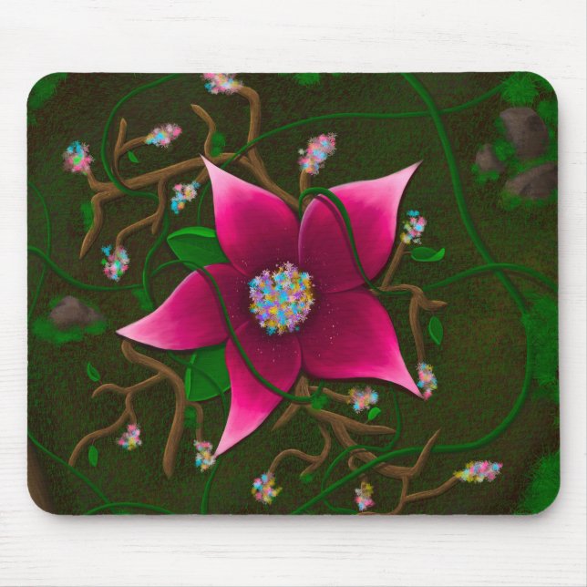 Mousepad Almofada de Rato Floral Rústica Caprichosa (Frente)