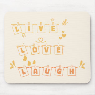 Mousepad Almofada de Rato Fofo Viva Amor Ria Notedry