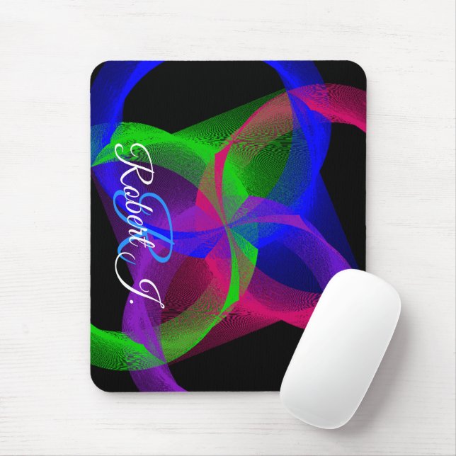 Mousepad Almofada de Rato Geométrica de Mistura Circular Co (Com mouse)