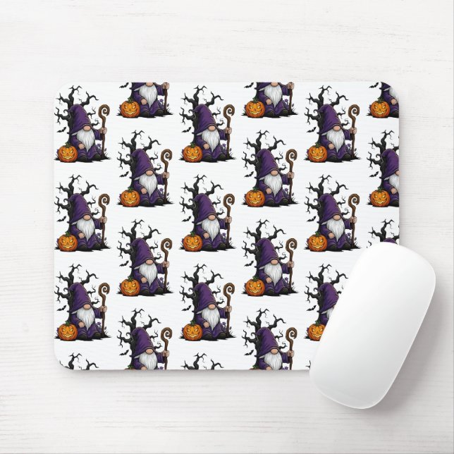 Mousepad Almofada de Rato Gnome de Halloween (Com mouse)