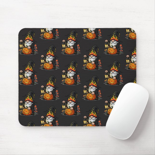 Mousepad Almofada de Rato Gnomo de Halloween (Com mouse)