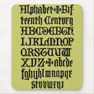 Mousepad Almofada de Rato Letras Góticas