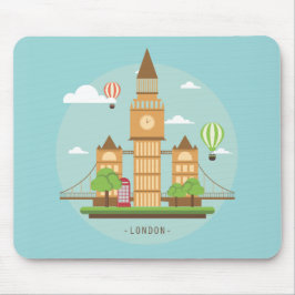Mousepad Almofada de Rato Monumentos Londres Inglaterra