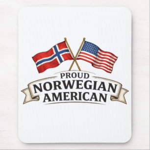 Mousepad Almofada de Rato Orgulhoso Norueguês Americano