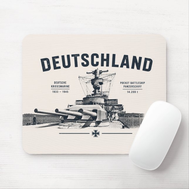 Mousepad Almofada de rato Panzerschiff Deutschland (Com mouse)