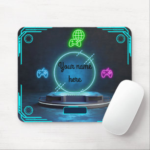 Mousepad Almofada de Rato para Controle de Jogo Neon com No