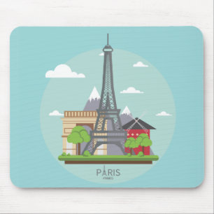 Mousepad Almofada de Rato Paris França Pontos Turísticos To