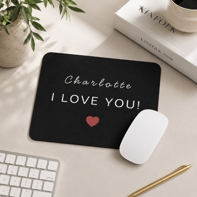 Mousepad Almofada de Rato Personalizada de Valentim Moderna (Criador carregado)