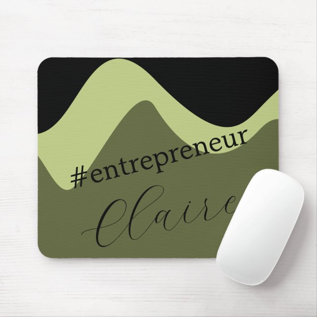 Mousepad Almofada de Rato Personalizada Empreendedor Nome P (Com mouse)