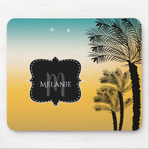 Mousepad Almofada de Rato Personalizada Pôr do Sol Tropical