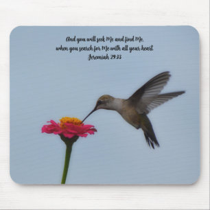 Mousepad Almofada de Rato Versículo da Bíblia Faith Humming