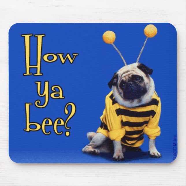 Mousepad almofada do pug (Frente)