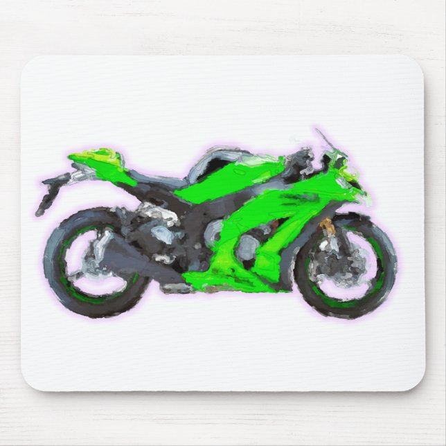 Mousepad Almofada pintado mão da escova da arte de Kawasaki (Frente)