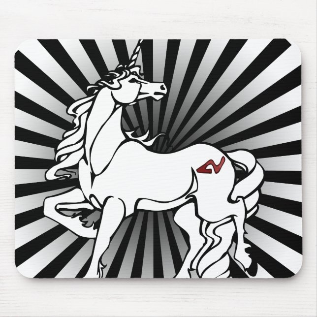 Mousepad Almofada tradicional do unicórnio de alt.news (Frente)