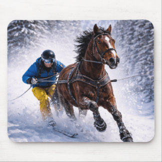Mousepad Almofadas de Rato de Cavalo de Inverno