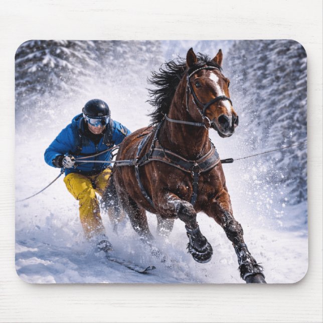 Mousepad   Almofadas de Rato de Cavalo de Inverno (Frente)