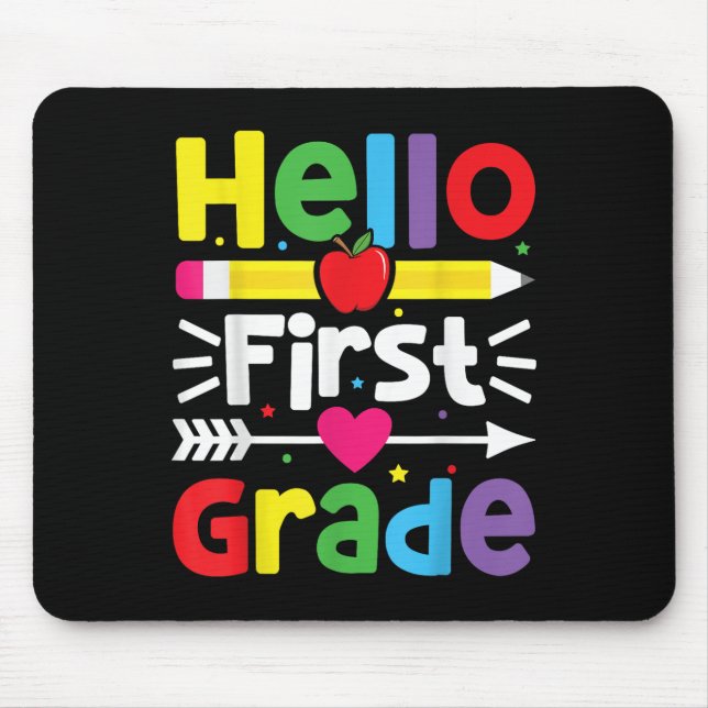 Mousepad Alô, 1º Grau De rua De Volta Ao Professor (Frente)