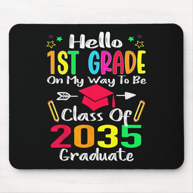 Mousepad Alô, 1rua De Volta À Classe Escolar De 2035 Cresce (Frente)