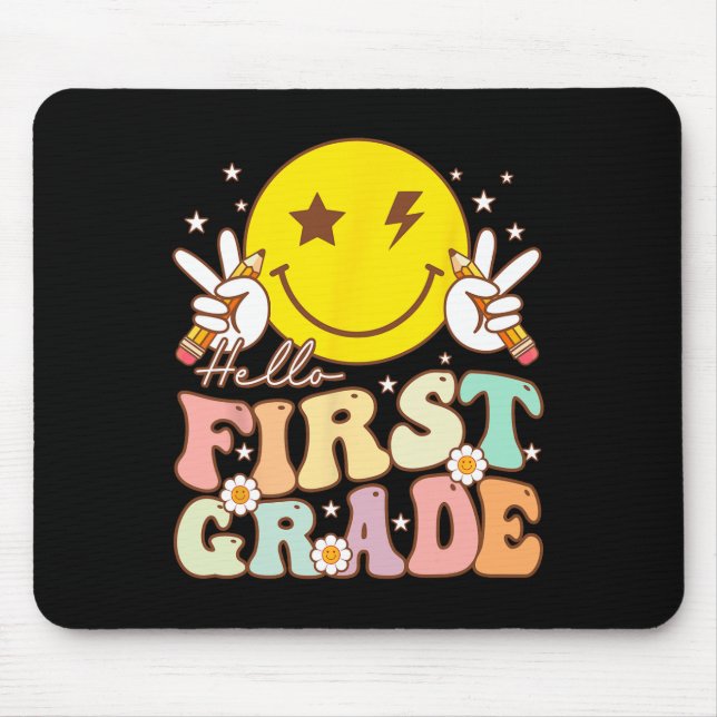 Mousepad Alô Primeiro Grau Hippie Smile Face 1rua Grade Bac (Frente)