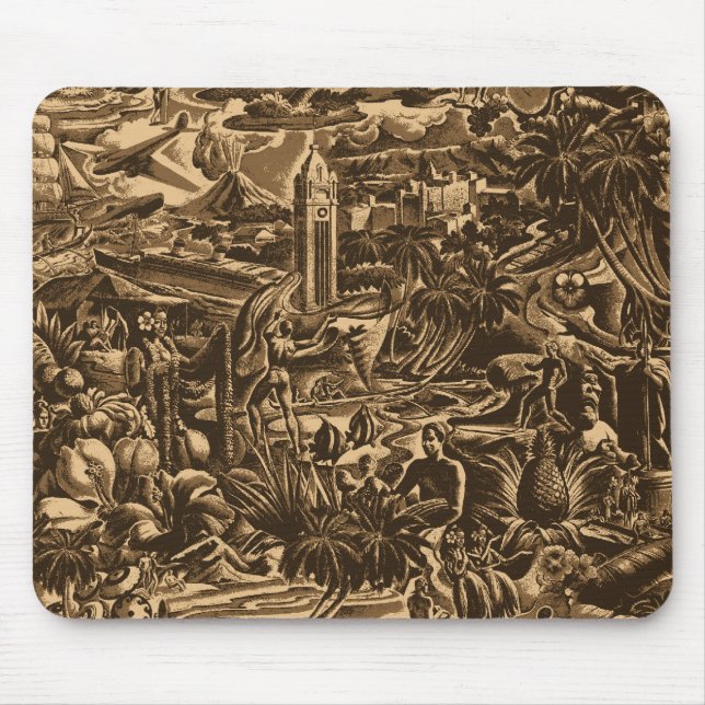Mousepad Aloha cénico tropical de Havaí de Oahu (Frente)