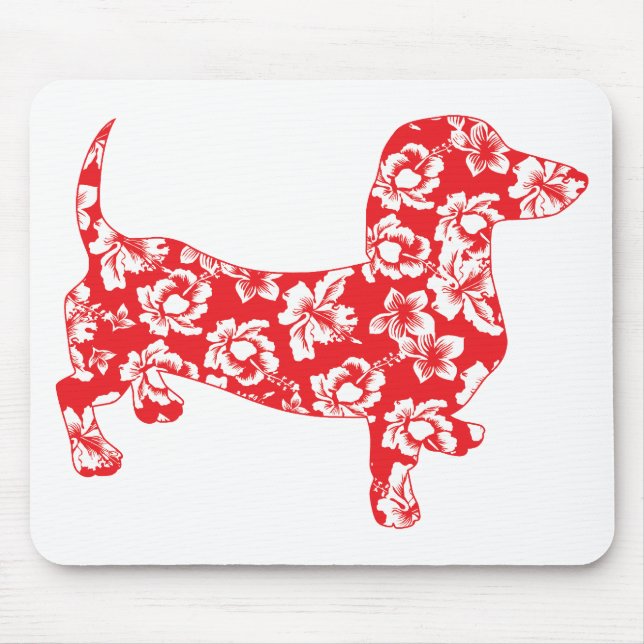 Mousepad Aloha Doxie Dachshund (Frente)