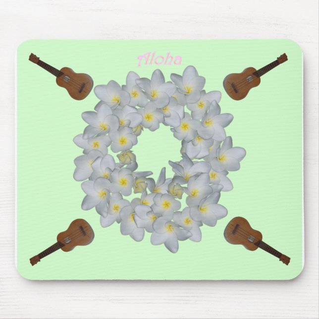 Mousepad Aloha grinalda do Plumeria (Frente)