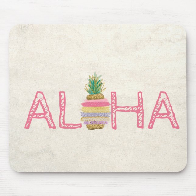 Mousepad Aloha Havaiana Abacaxi Strike Adorável (Frente)
