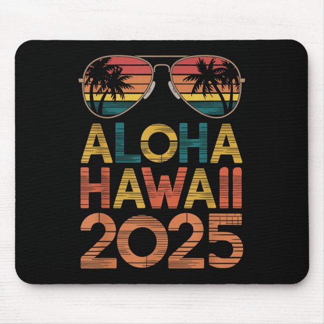 Mousepad Aloha Hawaii 2025 Perfeito Para Summer Trip Beach  (Frente)