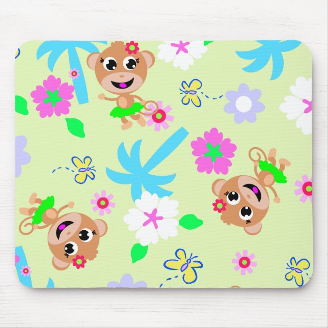 Mousepad aloha impressão do macaco (Frente)