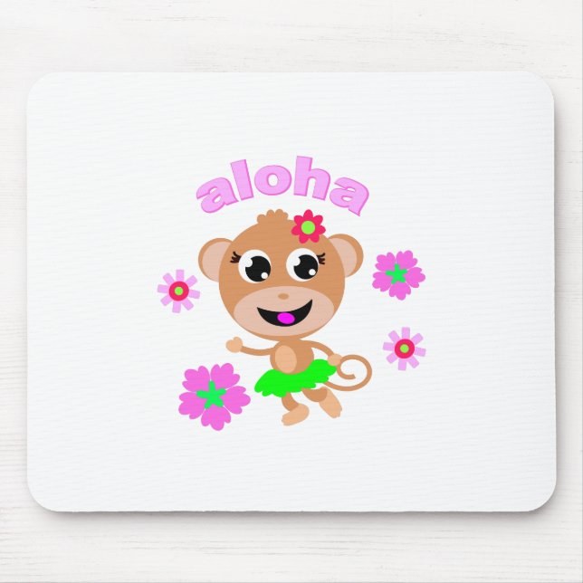 Mousepad aloha tela do macaco (Frente)