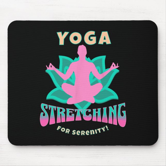 Mousepad Alongamento de Yoga Serenidade Calma Lótus Lance E (Frente)