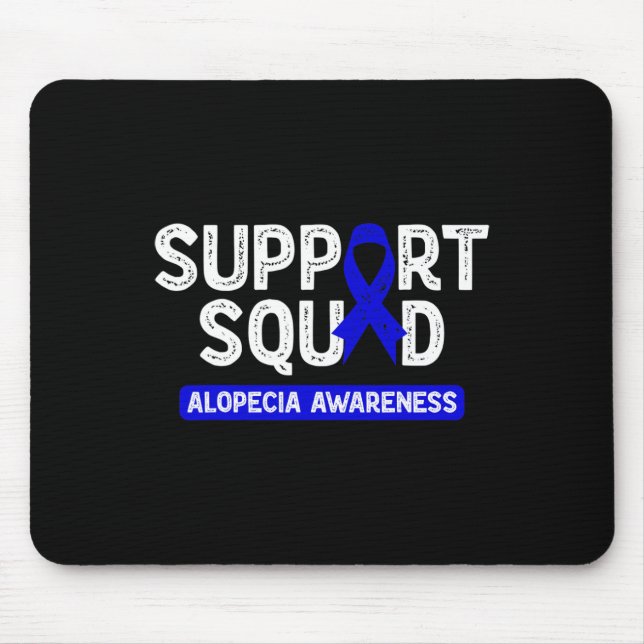 Mousepad Alopecia Apoio à Consciência Esquadrão Blue Family (Frente)