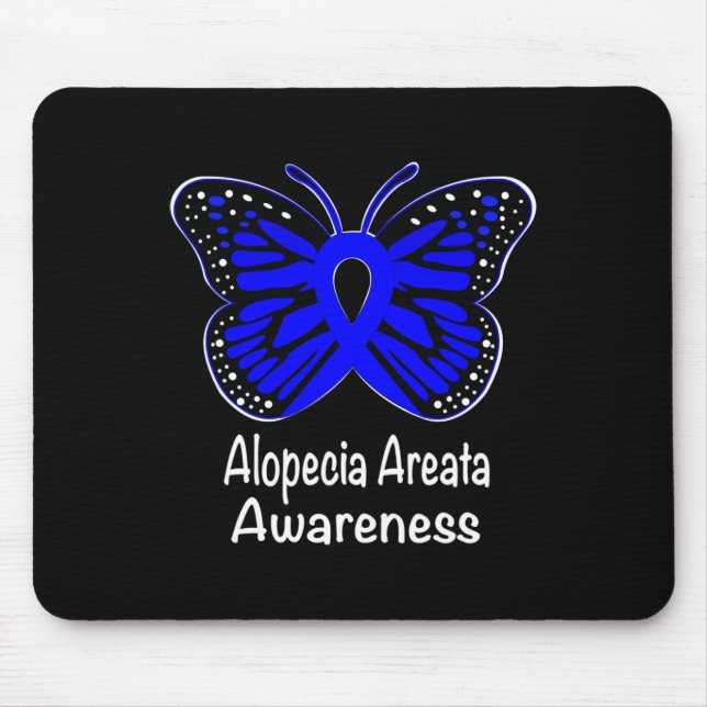 Mousepad Alopecia Areata: Guerreiro de Consciência Suporta  (Frente)