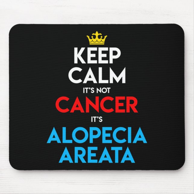 Mousepad Alopecia Areata Sensibilização Cabelo Perda Cabeça (Frente)