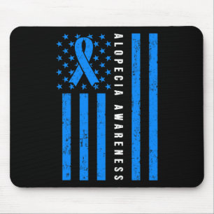 Mousepad Alopecia Areata Sensibilização Eu Visto Fita Azul